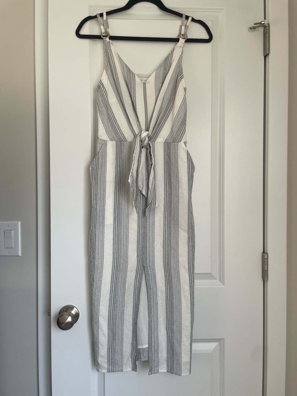 Bishop‎ + Young Striped Midi Pencil Dress V-Neck Small
